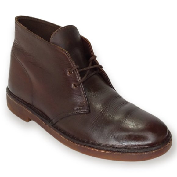 Clarks Desert Chukka Boots Size 10.5M Brown Leather Lace Up Classic main image 6